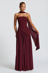 Maliyah Maxi Dress - Cherry Lacquer