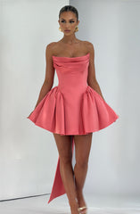 Trinity Mini Dress - Coral Pink