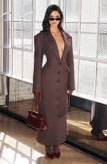 Ursula Coat - Plum Brown