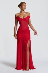 Alaia Maxi Dress - Red