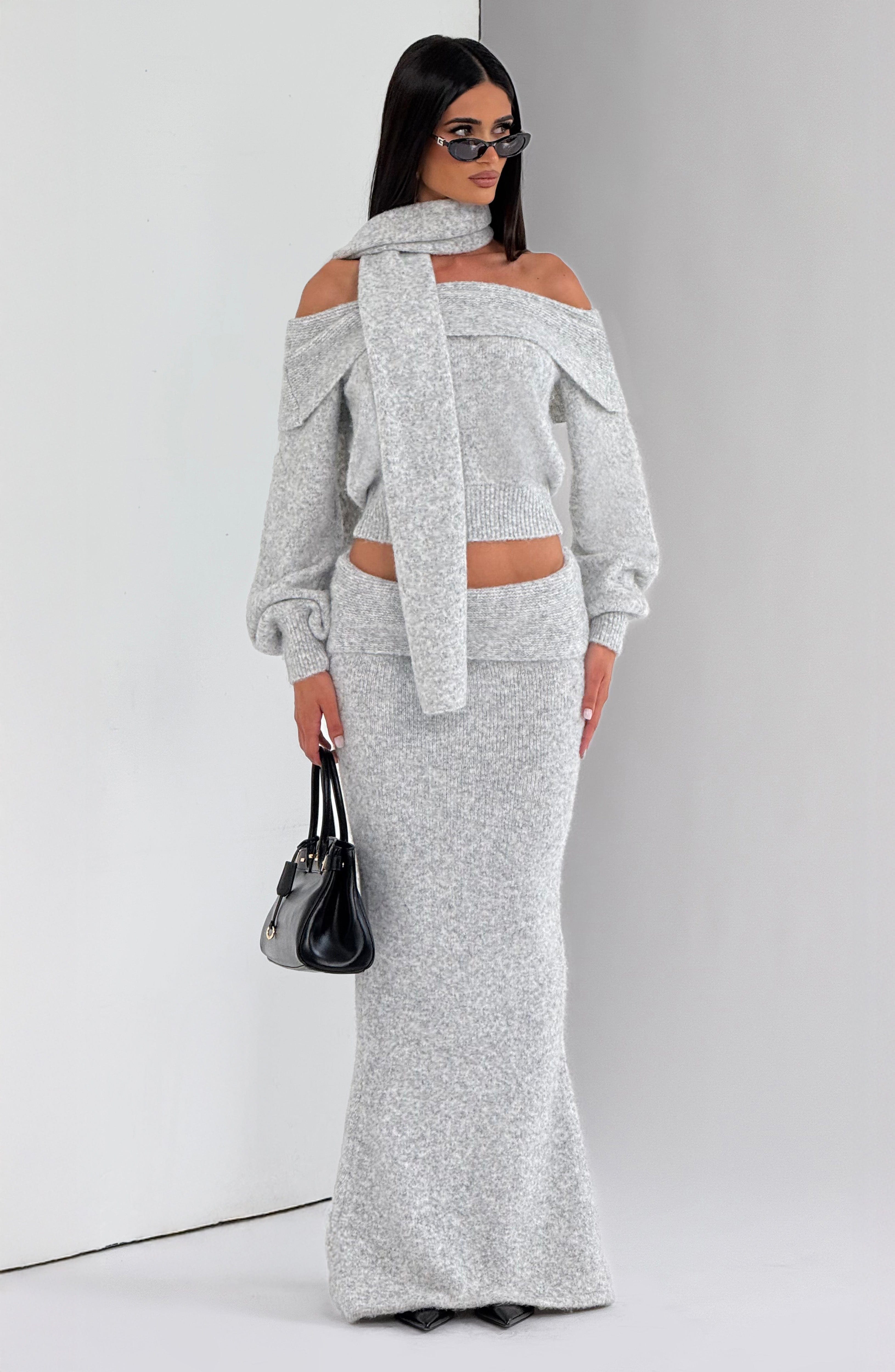 Andie Top - Light Grey Marl
