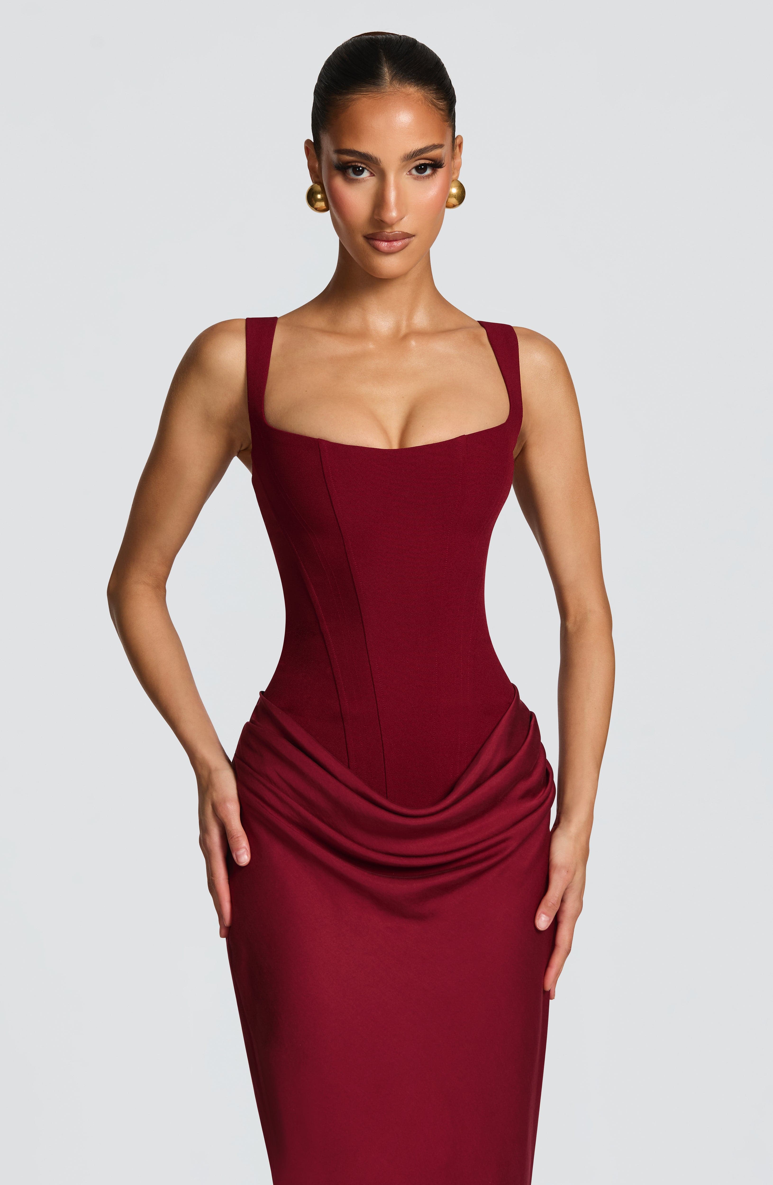 Cornelia Maxi Dress - Burgundy