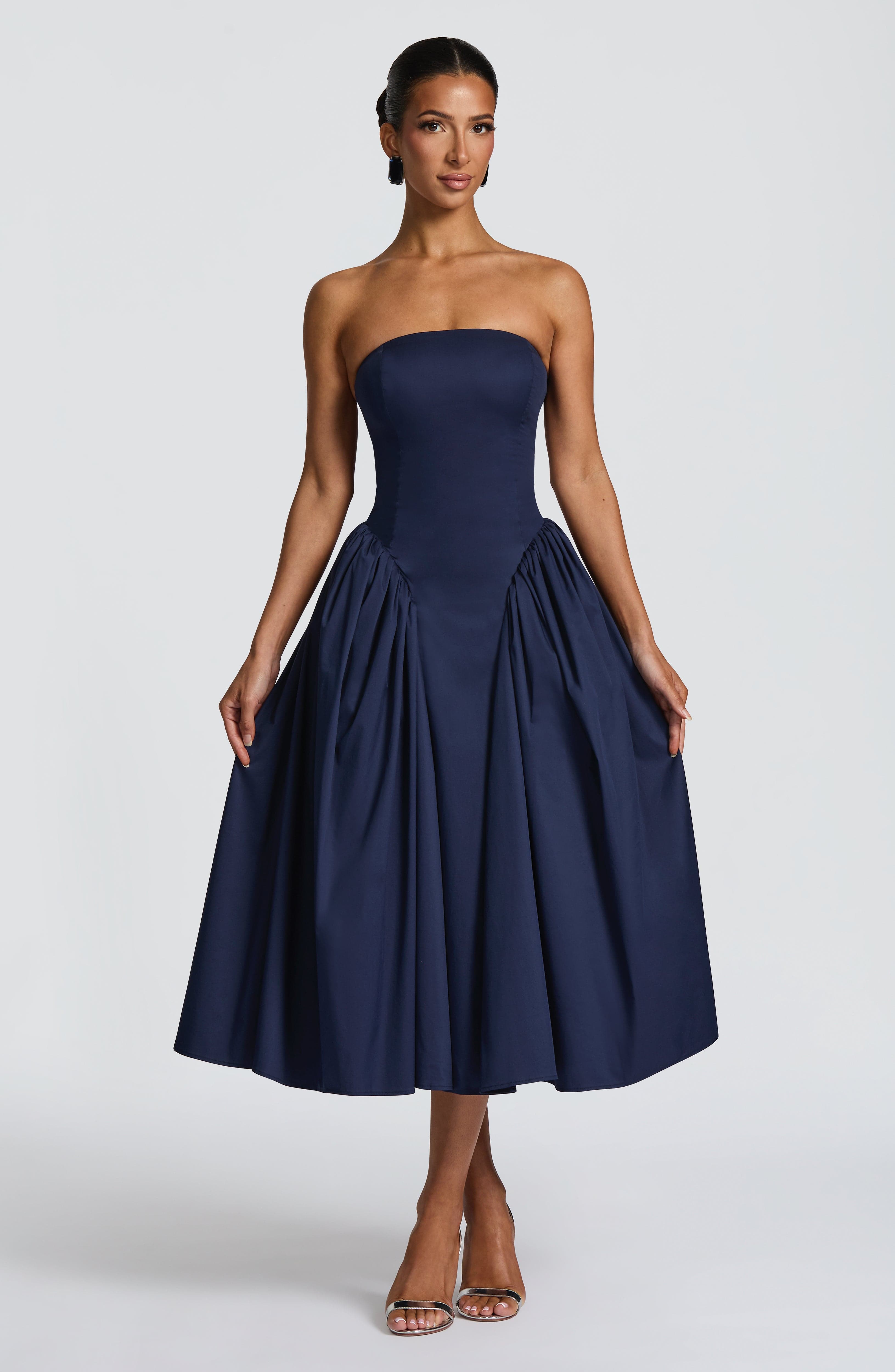 Darla Midi Dress - Navy
