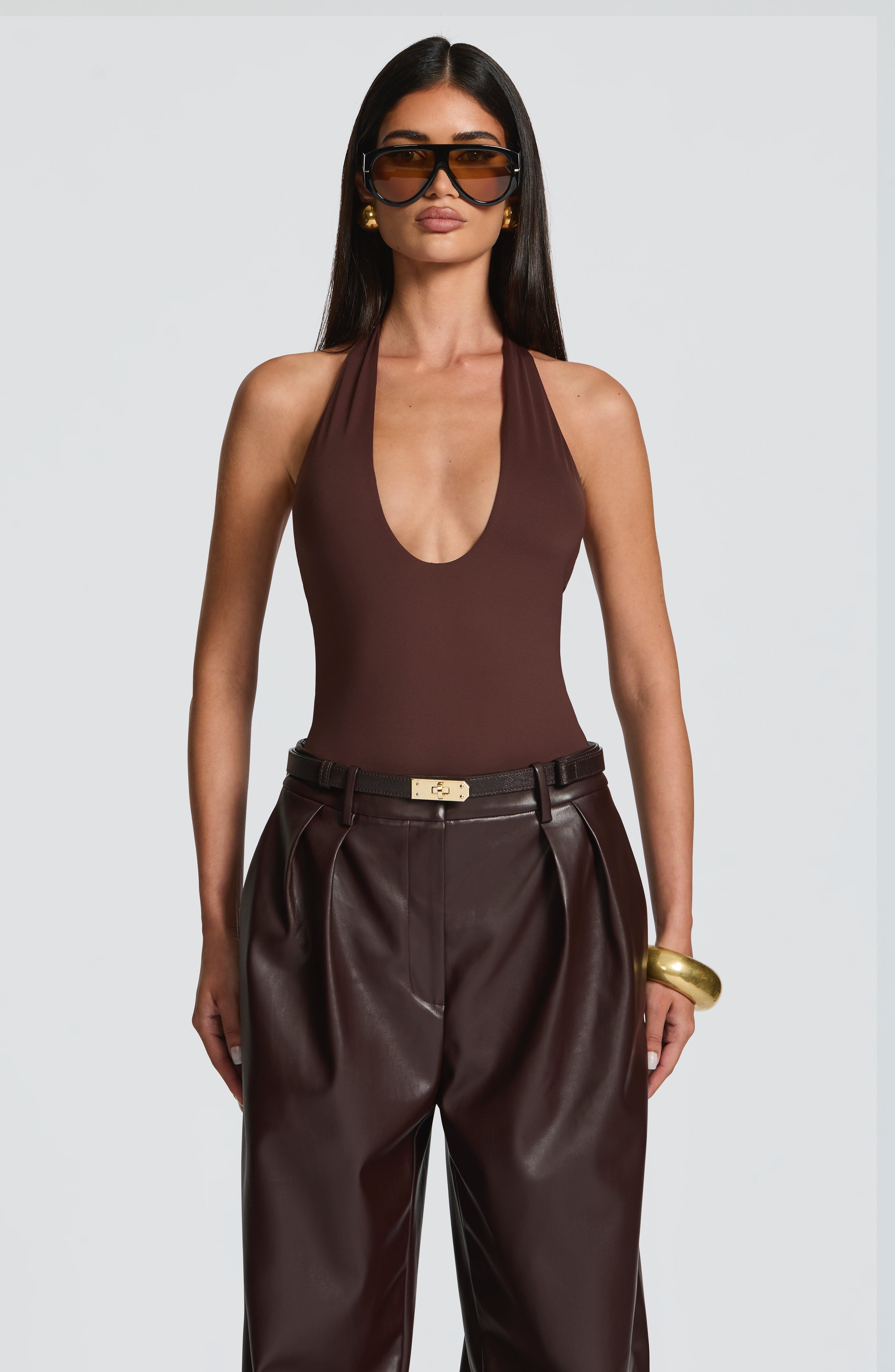 Glenda Pants - Plum Brown