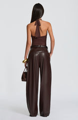 Glenda Pants - Plum Brown
