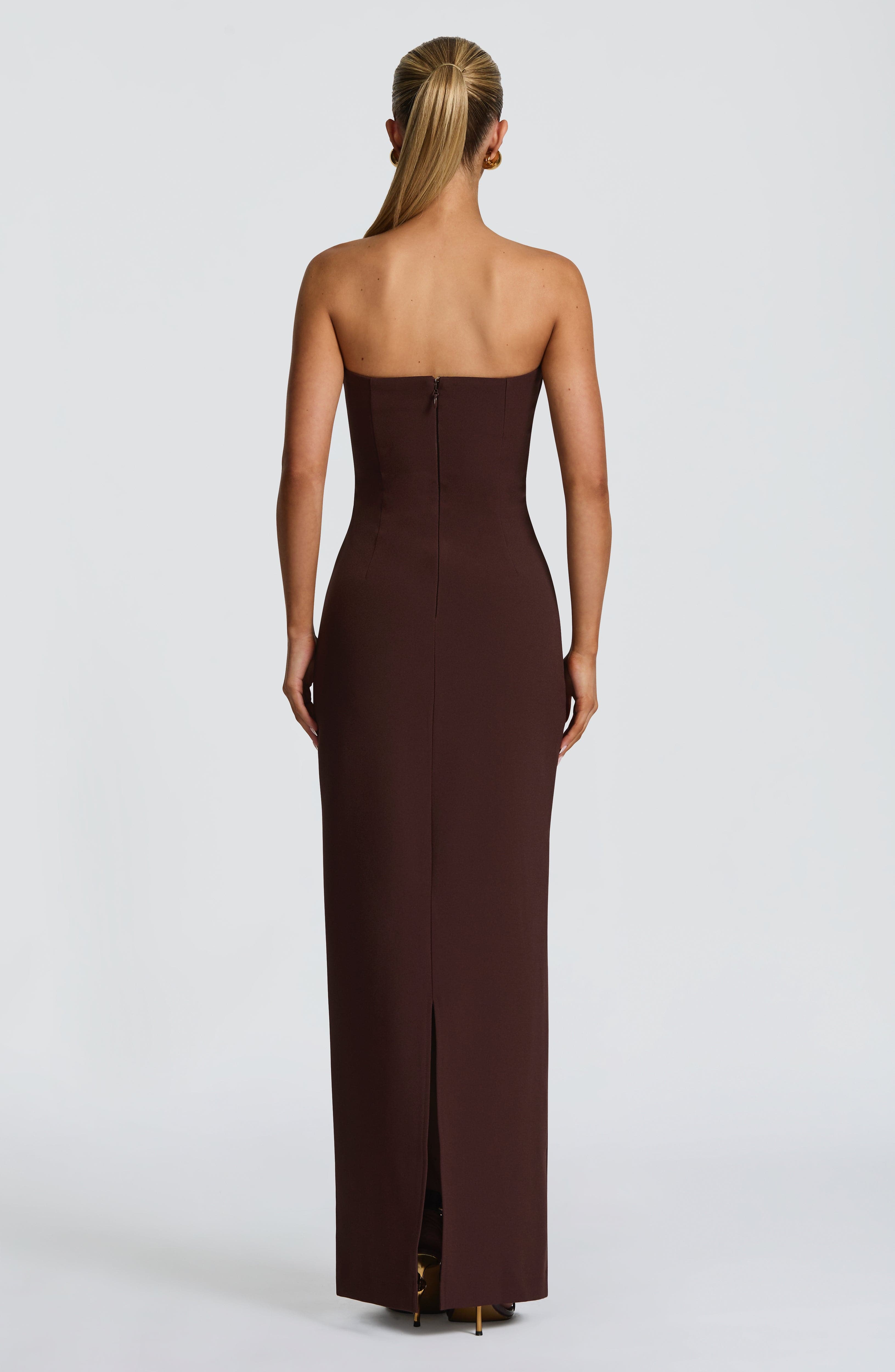 Lindsey Maxi Dress - Plum Brown