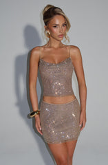 Nila Mini Skirt - Gold
