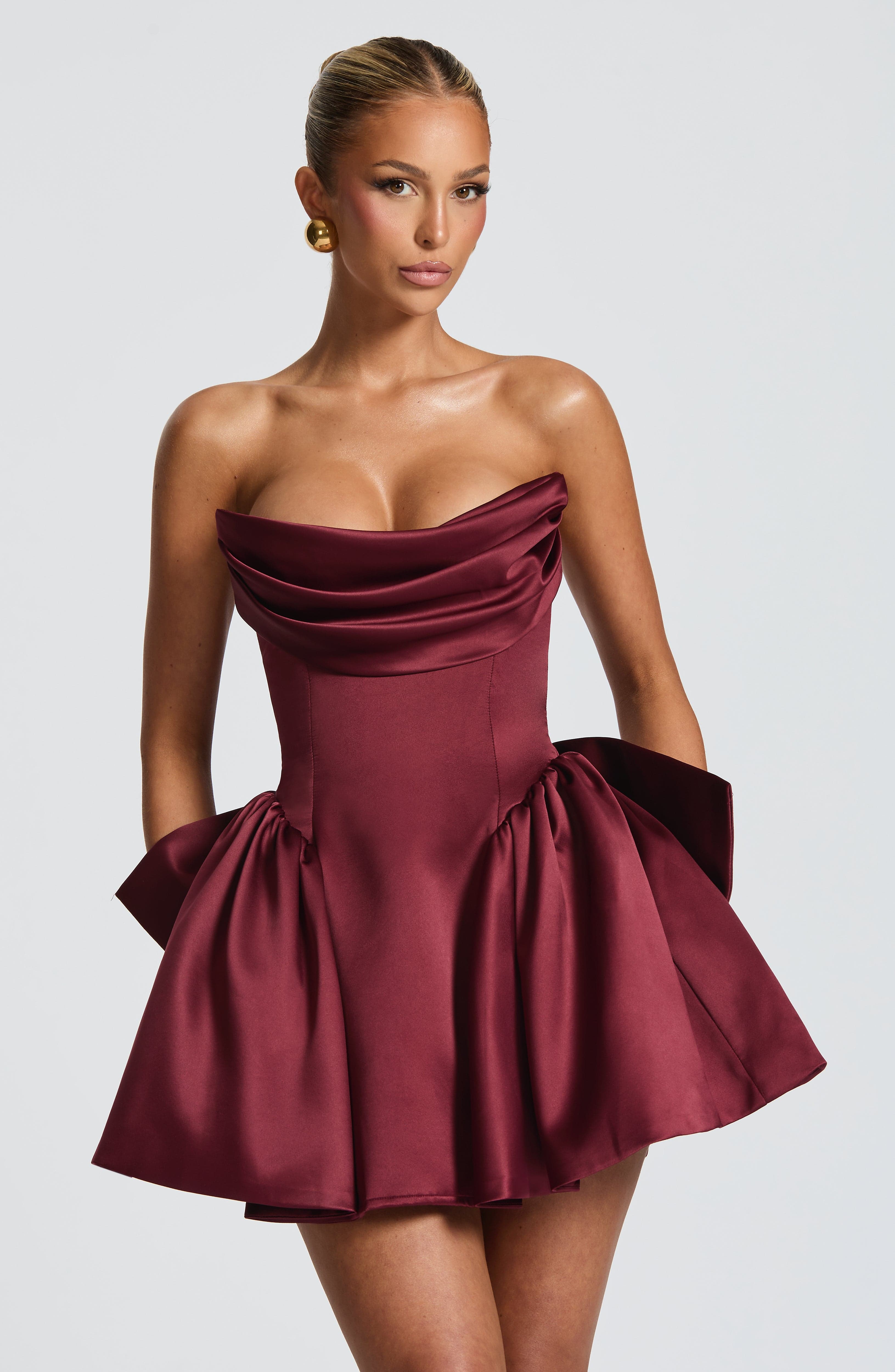 Trinity Mini Dress - Cherry Lacquer